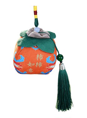端午柿柿如意车载香囊挂件
