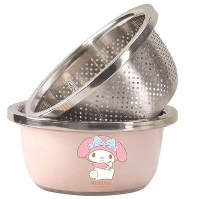 kitty304不锈钢盆厨房沥水篮