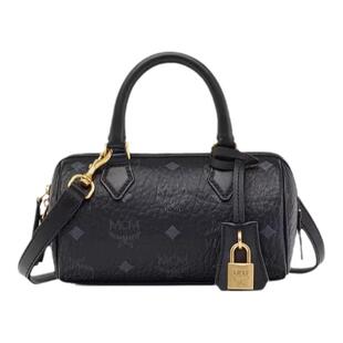 【自营】MCM-ELLA VISETOS系列老花锁头迷你女士单肩斜挎波士顿包
