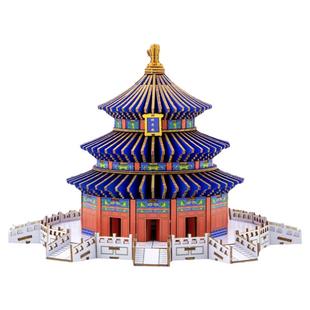 天坛祈年殿斗拱榫卯结构积木古建筑故宫拼装玩具模型玩具摆件礼物