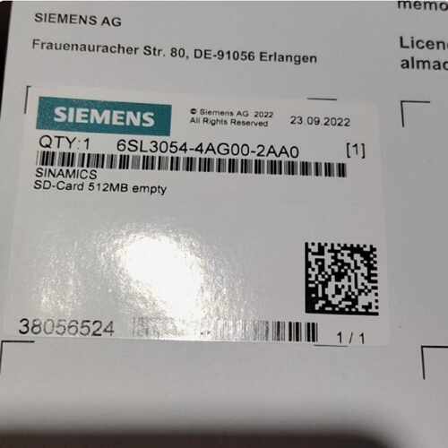 询价-6SL30544AG002AA0G120变频器SD卡512MB6SL30544AG002AA0