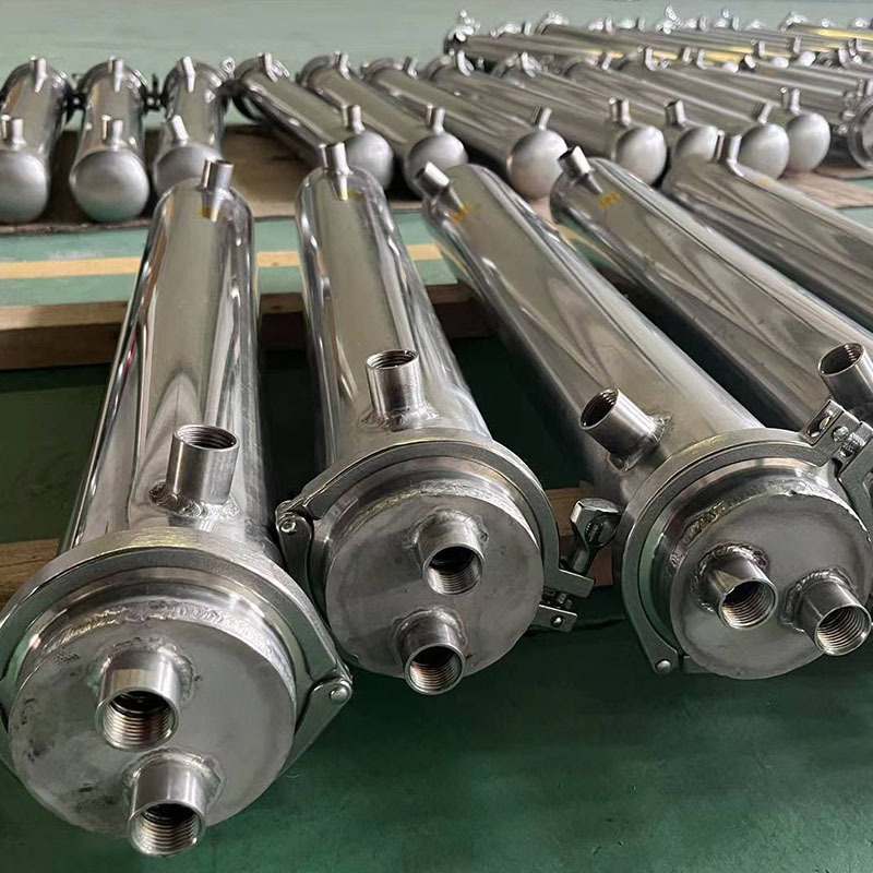 生产供应食品用不锈钢管式换热器饮料啤酒牛奶加热器卫生级冷却器