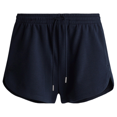 HM女装短卫裤夏季通勤直筒宽松加绒简约柔软抽绳运动短裤1152096