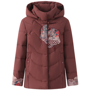 中老年妈妈冬装外套羽绒棉服女短款奶奶棉袄加厚老人衣服洋气棉衣