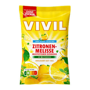 无糖维c水果糖 德国vivil柠檬糖酸甜vc果糖硬糖独立包装零食