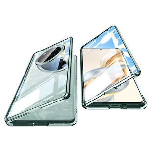 适用荣耀X60Pro手机壳新款华为荣耀x60保护套双面玻璃全包防摔磁吸honor x60镜头男女网红十高档防窥外壳por