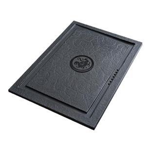 天然乌金石茶盘定制茶桌配件内嵌入式家用整块石材盖板茶台漏水