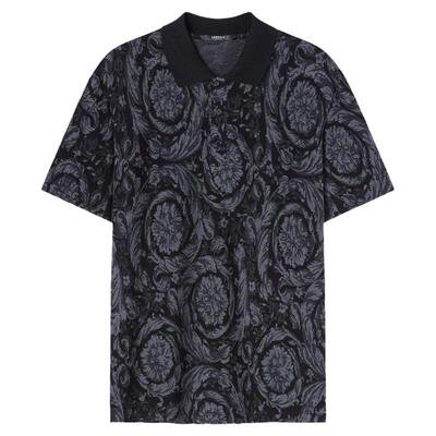 【12期免息】VERSACE/范思哲 男士Barocco短袖Polo衫