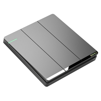 国际电工大板无边框三开双控开关