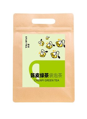 带绳茶包】陈皮绿茶泡茶专用茶叶适合袋泡茶办公室煮茶独立小包装