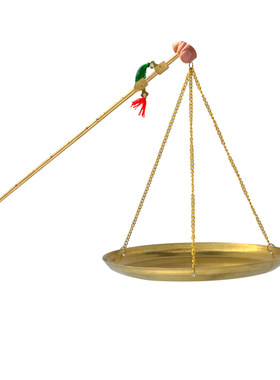 老式铜抓药秤小巧戥子