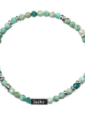 Pohier天然绿松石纯银手链