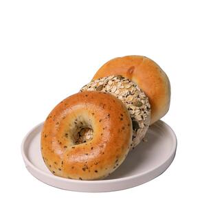 麦小辰全麦面包贝果手作欧包黑芝麻减脂期早餐零食健身代餐饱腹感