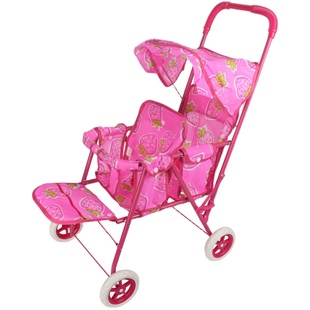 大号玩具推车双胞胎座位娃娃手推车儿童女童礼物宝宝女孩公主娃娃