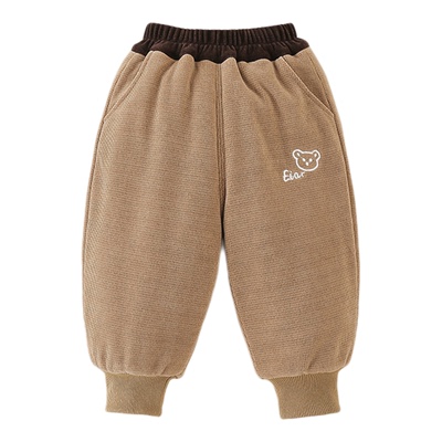 儿童三层夹棉裤外穿加绒加厚