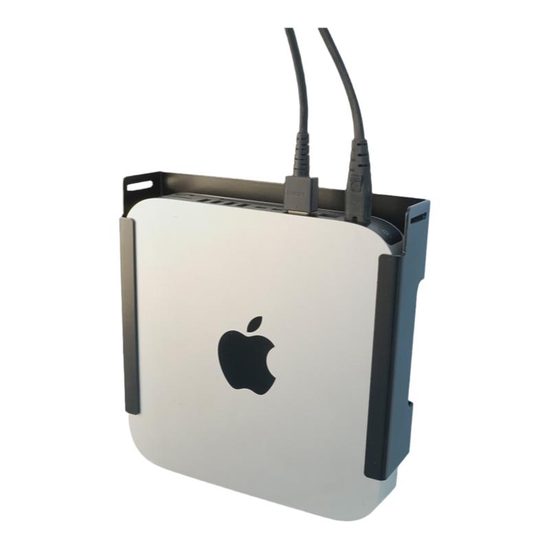 Mac Mini M1M2/2024 M4桌下或显示器后背隐藏收纳金属防盗支架