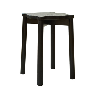 北欧餐凳可叠放小凳子家用木板凳黑色实木矮凳妆凳客厅创意餐桌凳