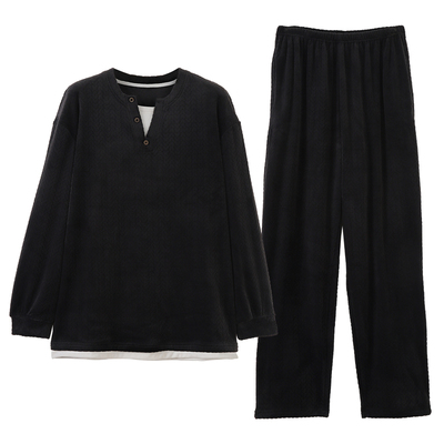 【抗静电】睡衣男士秋冬海岛绒