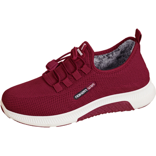 老北京布鞋女款2025冬季新款加绒加厚保暖防滑休闲运动妈妈棉鞋