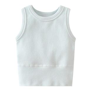 婴儿背心秋冬双层护肚内穿打底宝宝a类保暖贴身无袖马甲小背心冬