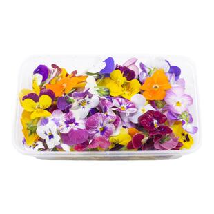 新鲜三色堇30朵/盒 可食用花西餐日料创意冷盘摆盘花草拼盘点缀