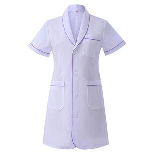 美容院韩版白大褂短袖护士纹绣师冬夏季皮肤管理医生长袖工作服
