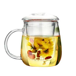 物生物玻璃杯男女泡茶杯花茶办公室水杯家用茶水分离耐高温杯子