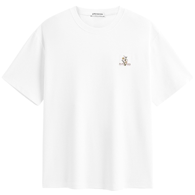 【肌理感】太平鸟男装纯色logo刺绣T恤2026夏季新款圆领通勤短袖