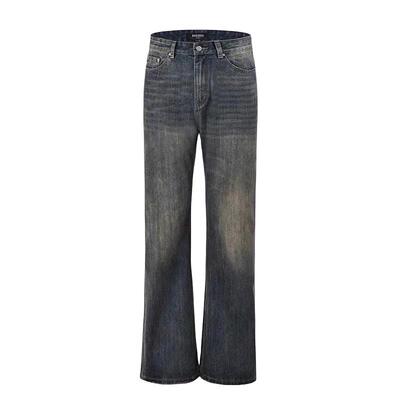 竹节纹理牛仔裤AMBSOM水洗