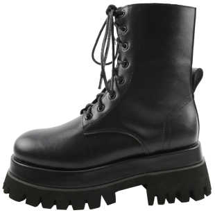 JUICE PARK演唱会增高鞋厚底马丁靴女松糕骑士靴春秋增高机车短靴