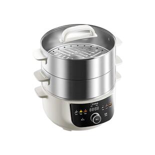 美的电蒸锅家用三层容量可预约不锈钢蒸煮一体锅0塑0涂层2025新款