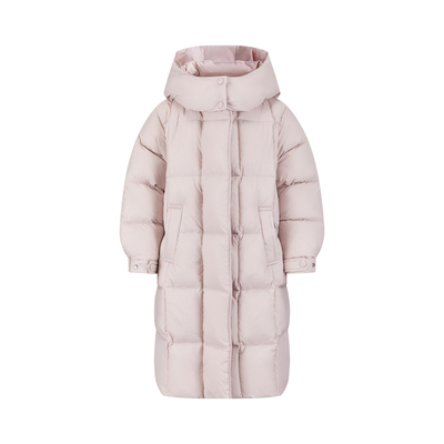 加厚北方过冬长款女童90绒羽绒服