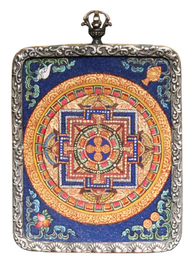 微唐吊坠银壳六臂大黑天