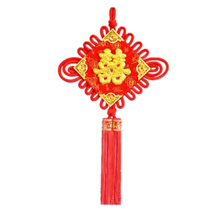 喜字中国结挂件新房客厅背景挂饰大号婚庆壁挂装饰鱼结婚挂件镇宅