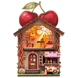 街角迷你房冰箱贴diy小屋可爱手工拼图积木拼装模型玩具自粘磁吸