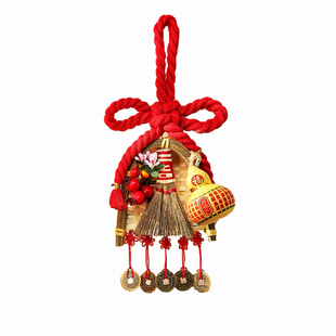 马年簸箕挂件入户门葫芦扫把挂饰2026新款春节过年布置新年装饰品