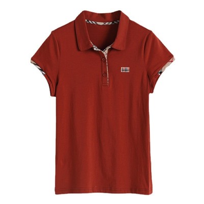 宽松短袖韩版薄印花棉女T恤POLO