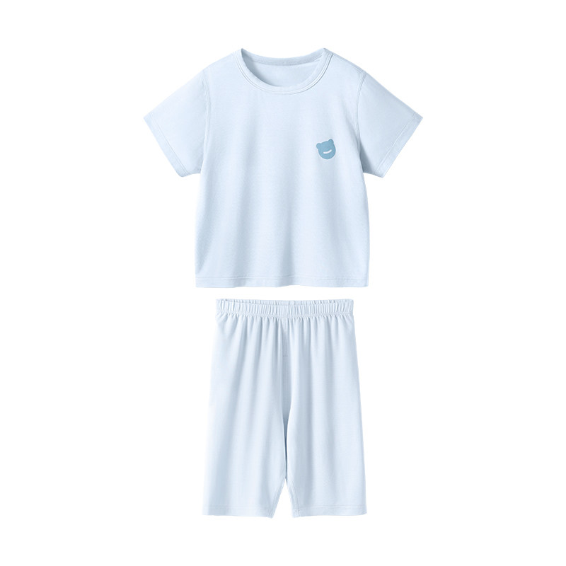 贝肽斯胎脂皮儿童睡衣2026新款夏季薄款男童分体套装中大童家居服