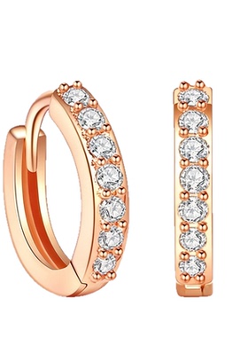 单排闪钻耳环复古波西米亚风