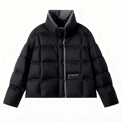 鹅绒立领短款羽绒服冬装保暖外套