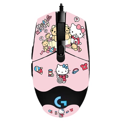 罗技G102二代有线游戏鼠标 耿鬼黑印花版机械电竞吃鸡游戏外设RGB