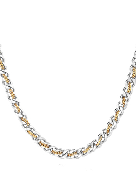 卡门钛钢双层男嘻哈高街古巴链