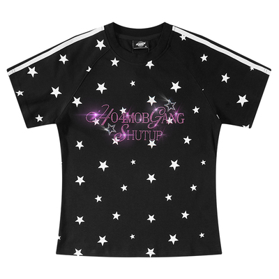 404MOB烫钻满印星星短袖T恤