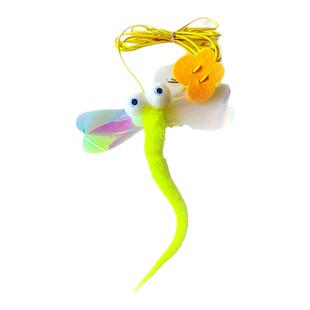 宅猫酱 佩格小猫自嗨弹力绳猫玩具羽毛铃铛逗猫棒悬挂荡秋千玩具