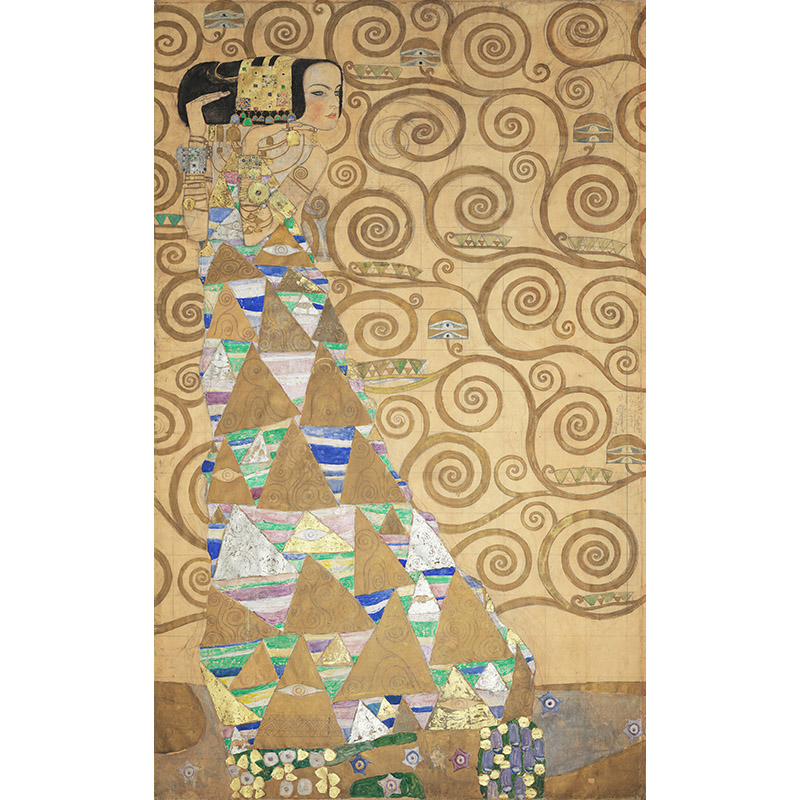生命之树二(期待)克里姆特高清油画原版作品临摹装饰画图片素材
