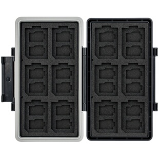 JJC内存卡收纳盒多功能存储卡盒带读卡器SD卡CF TF卡包XQD switch NS卡CFexpress Type-A卡/B硬盘M.2 SSD卡盒