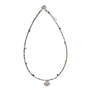 Yangui原创「仲春」祈福银牌江南美人项链小众设计新中式锁骨链女