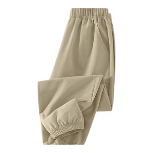 真维斯童装男童裤子春秋款儿童防水运动裤大童夏季薄款速干防蚊裤