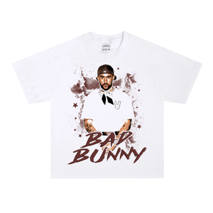 坏痞兔Bad Bunny嘻哈说唱美式T恤复古水洗数码直喷卫衣宽松长短袖