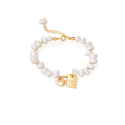 安铂洛利爱心吊牌珍珠手链